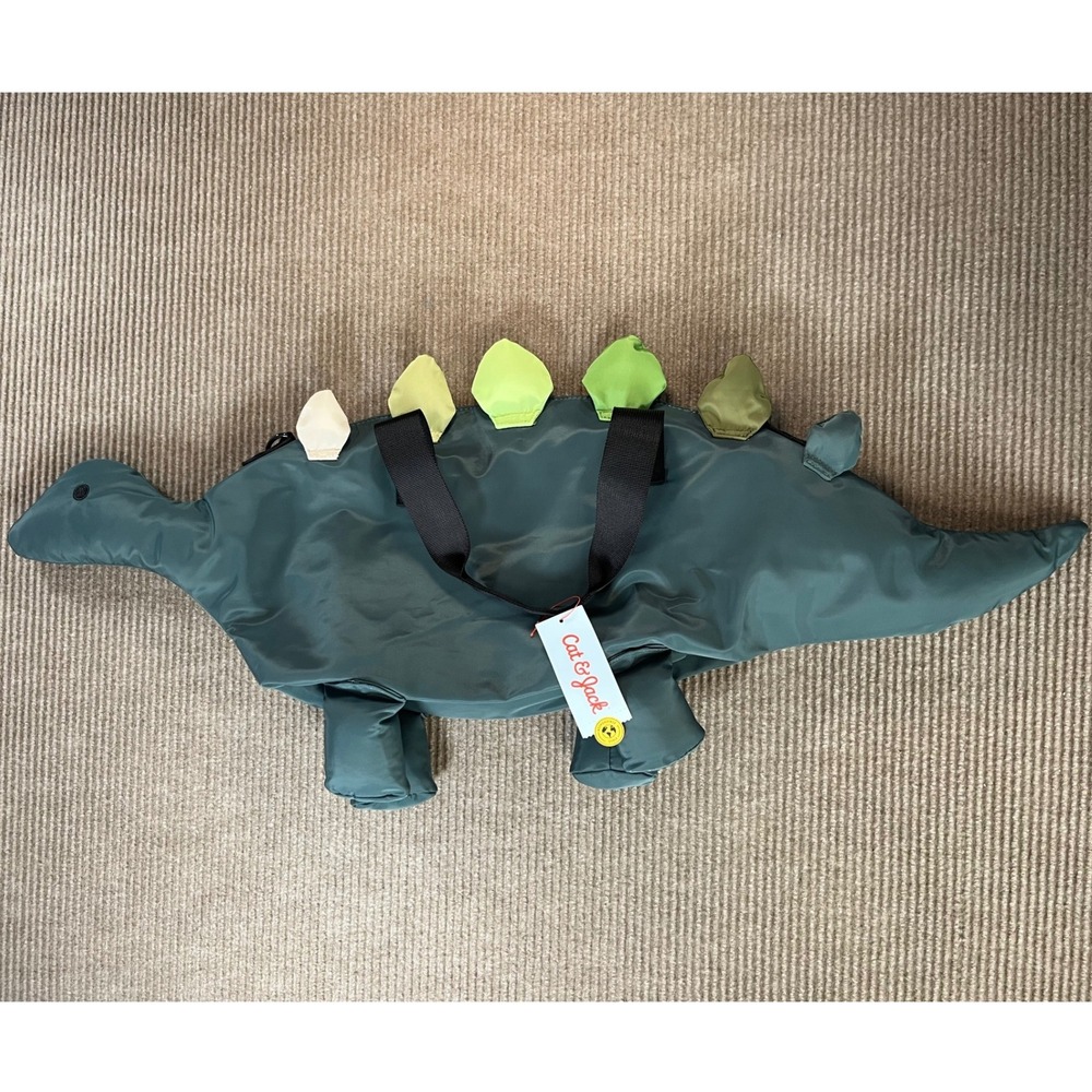 Cat & Jack Kids Green Stegosaurus Dinosaur Duffel Bag NWT Stegosaurus Travel Bag